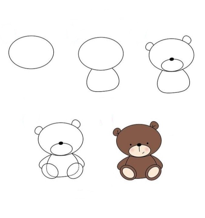 Desenhos de Ursinho de pelúcia básico grátis