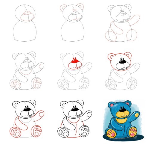Desenhos de Ursinho de pelúcia grande
