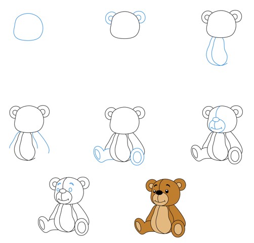 Desenhos de Ursinho de pelúcia grátis para crianças