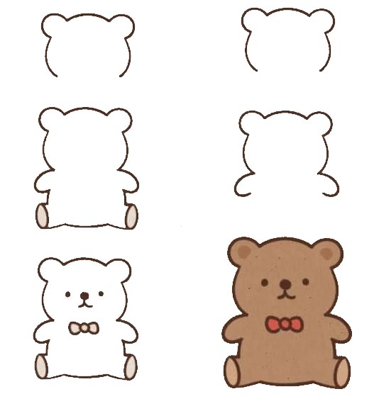 Desenhos de Ursinho de pelúcia muito fácil
