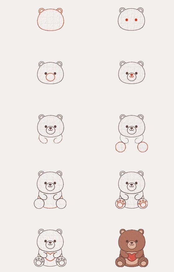 Desenhos de Ursinho de pelúcia simples