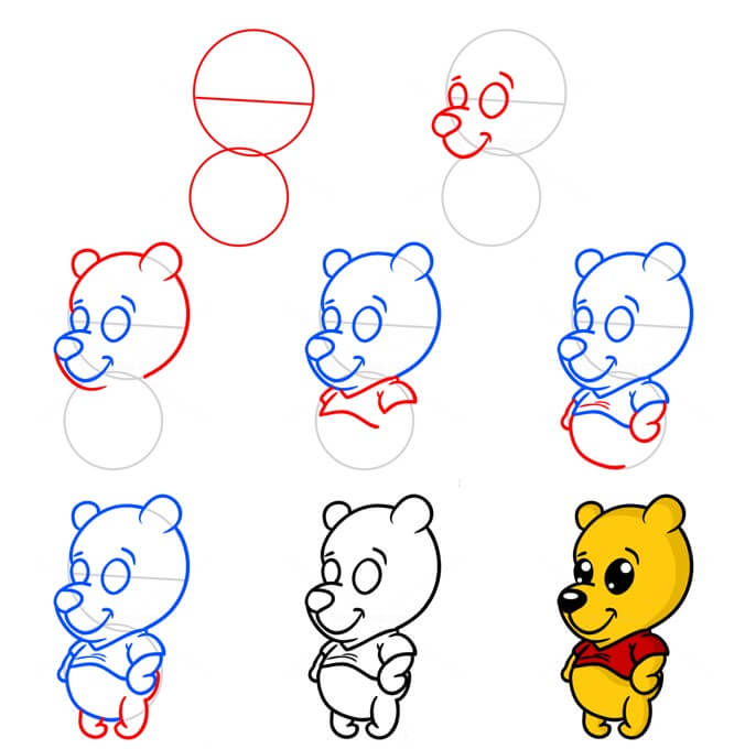 Desenhos de Ursinho Pooh fofo