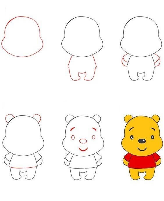 Desenhos de Ursinho Pooh fofo grátis