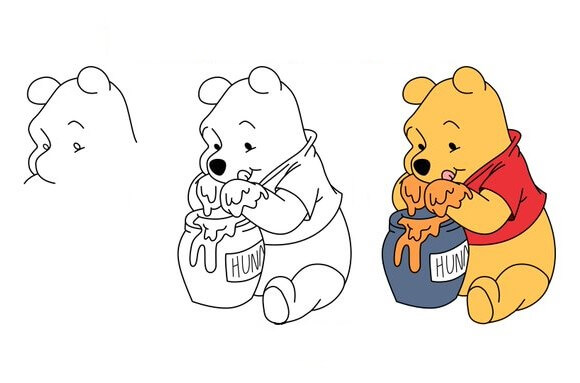 Desenhos de Ursinho Pooh se diverte