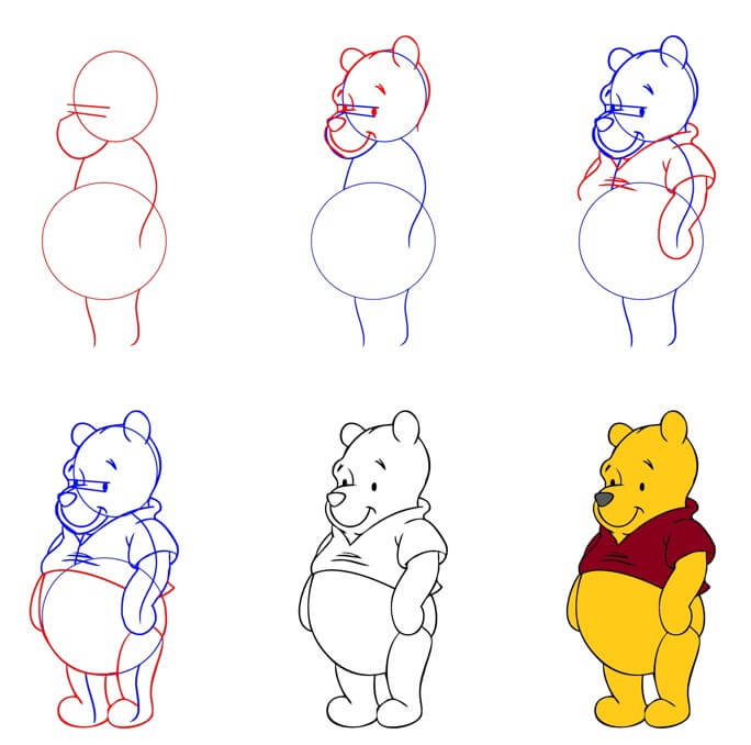 Desenhos de Ursinho Pooh triste