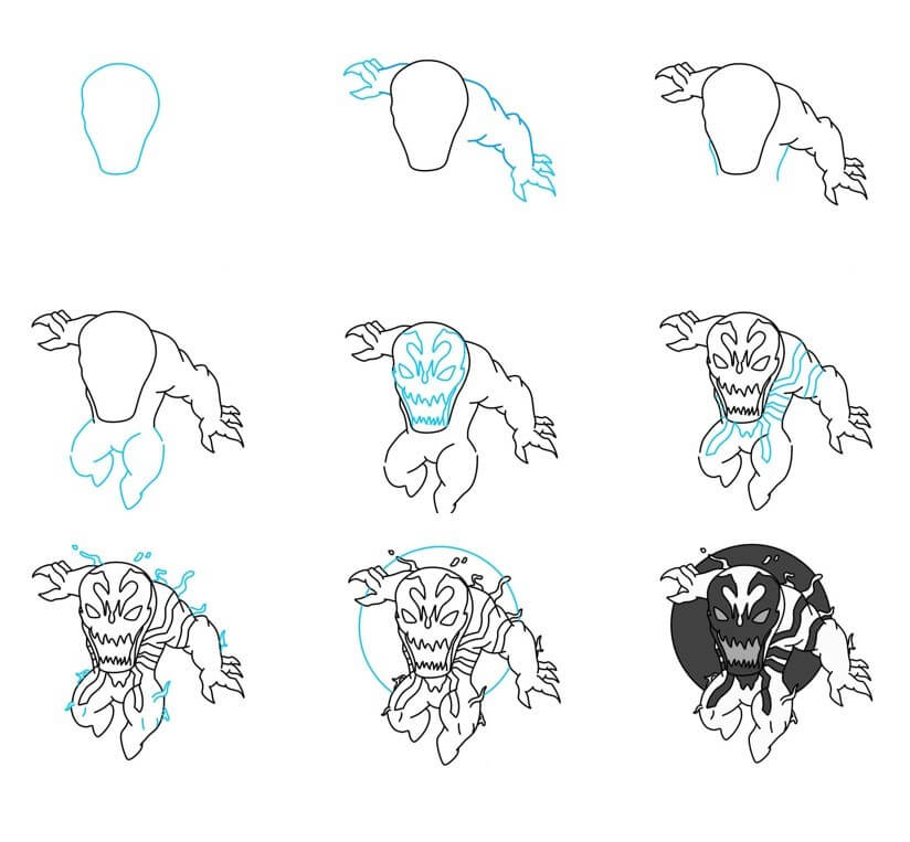 Desenhos de Venom aparece