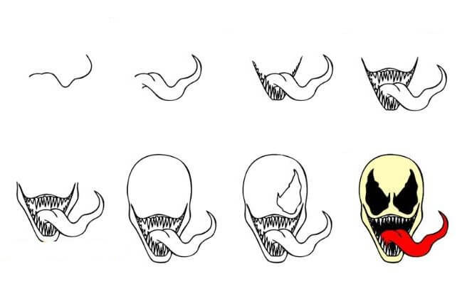 Desenhos de Venom da Cabeça