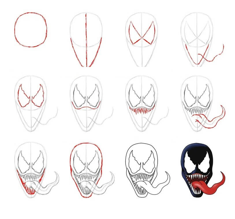 Desenhos de Venom Feio