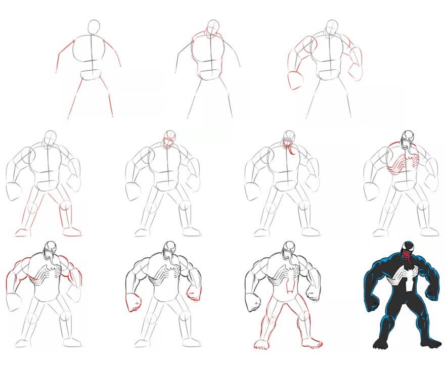 Desenhos de Venom Forte