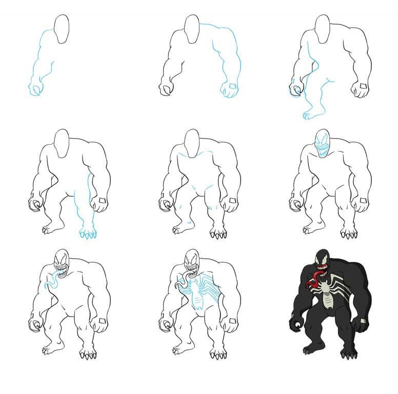 Desenhos de Venom grande grátis