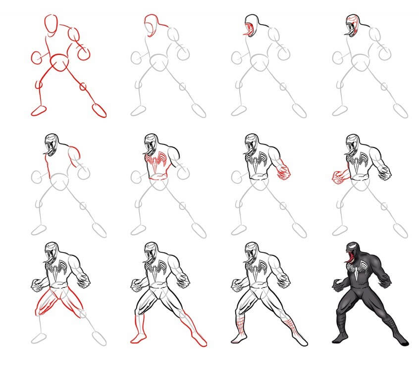 Desenhos de Venom irritado