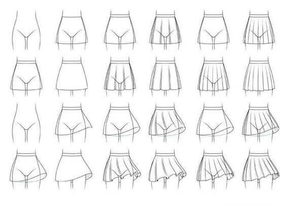 Desenhos de Vestido curto