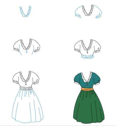 Desenhos de Vestido estampado