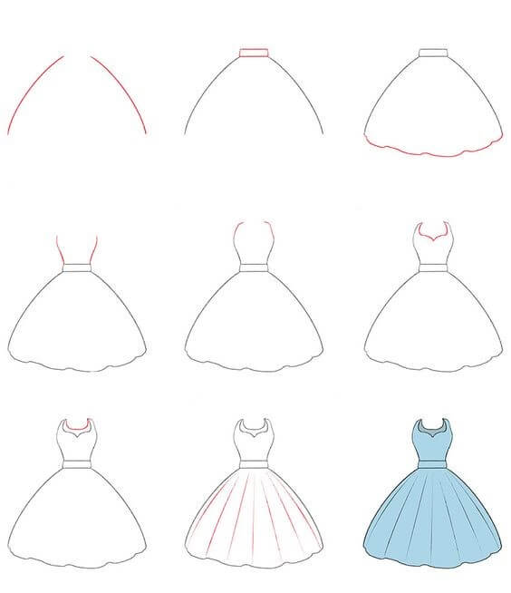 Desenhos de Vestido incrível