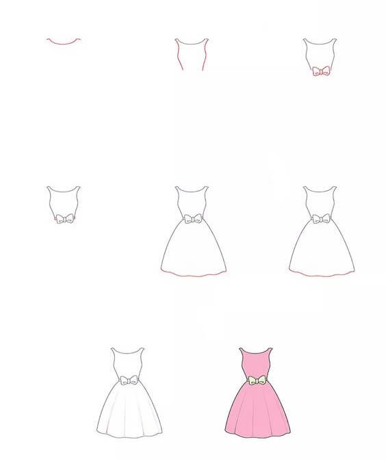 Desenhos de Vestido infantil