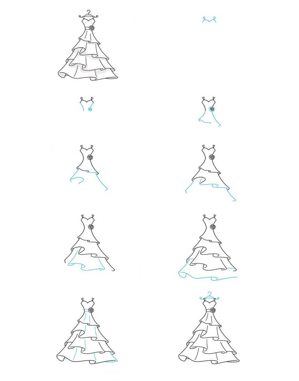 Desenhos de Vestido leve