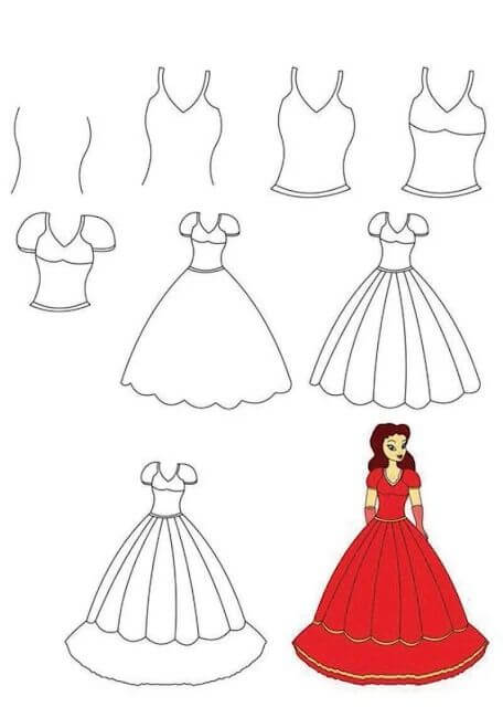 Desenhos de Vestido maravilhoso