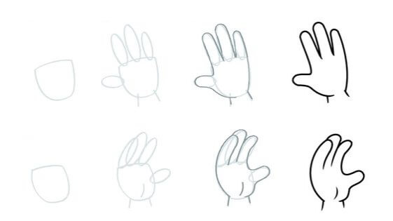 Desenhos de Básico de mão