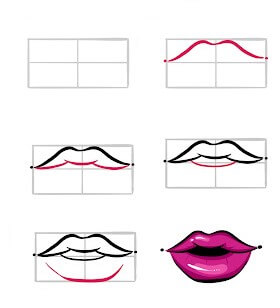 Desenhos de Básico para os lábio