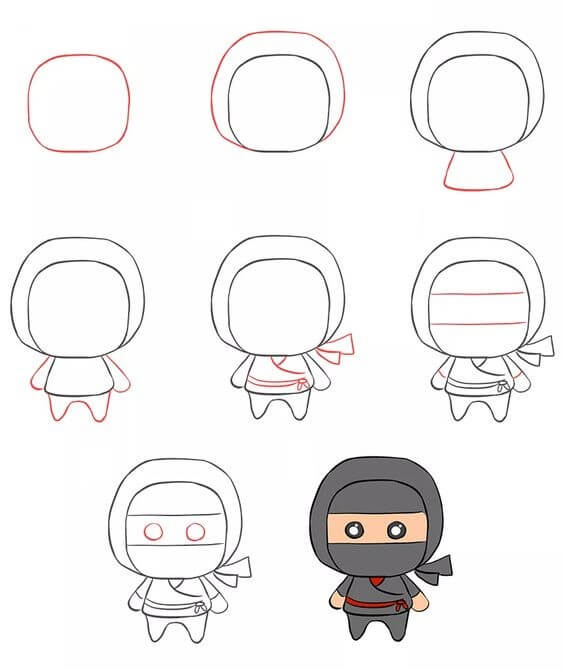 Desenhos de Bebê Ninja