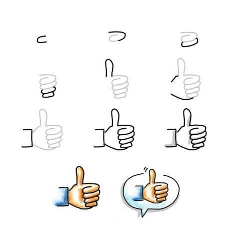 Desenhos de Botão de Polegar para Cima