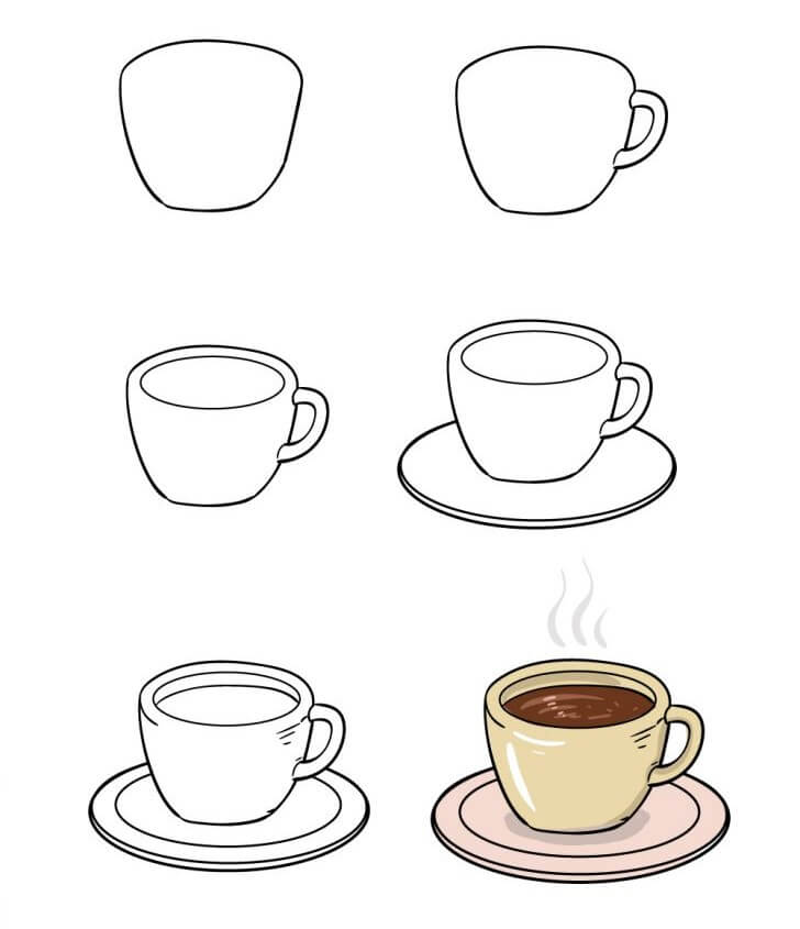 Desenhos de Cacau em xícara