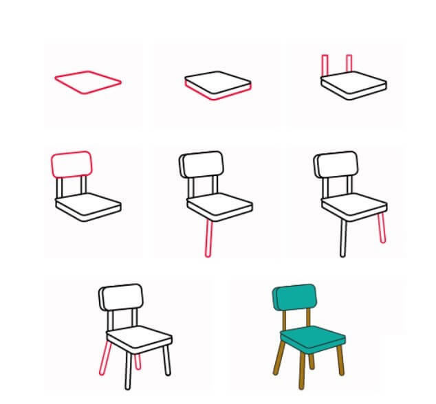 Desenhos de Cadeira infantil