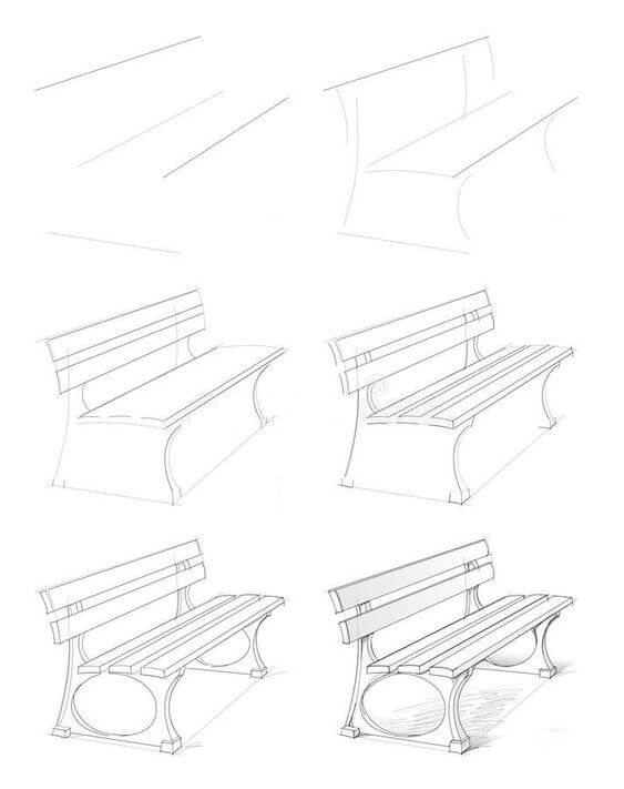 Desenhos de Cadeira Longa