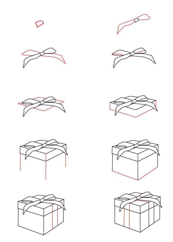 Desenhos de Caixa de presente básica