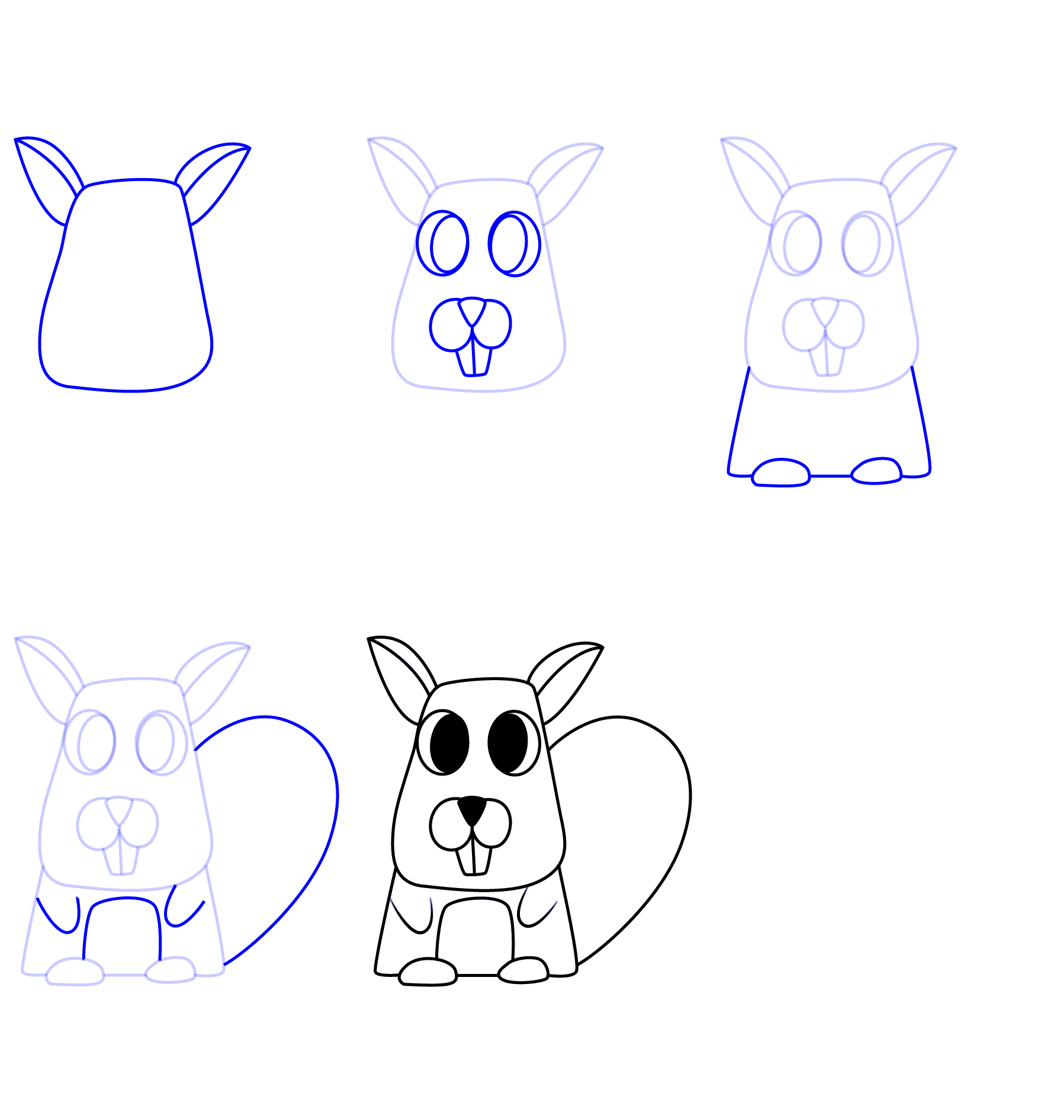 Desenhos de Castor simples