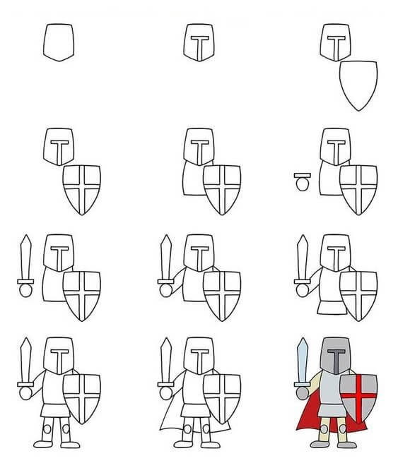 Desenhos de Cavaleiro básico