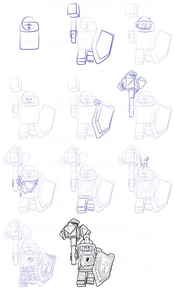Desenhos de Cavaleiro lego