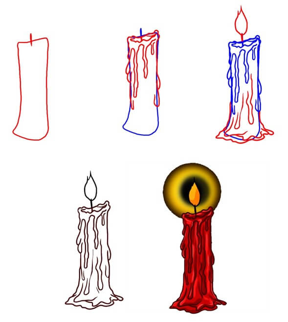 Desenhos de Chamas de vela