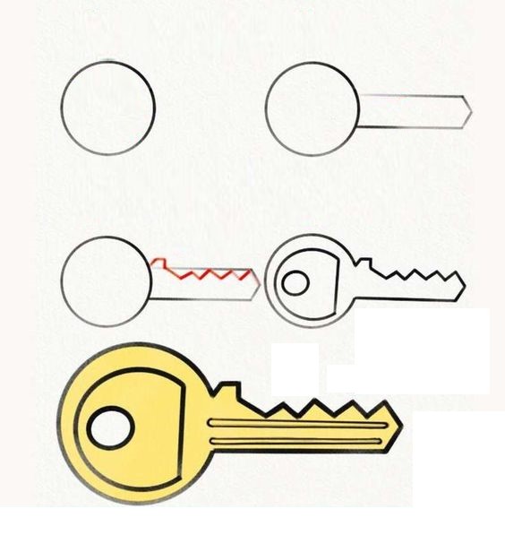 Desenhos de Chave amarela