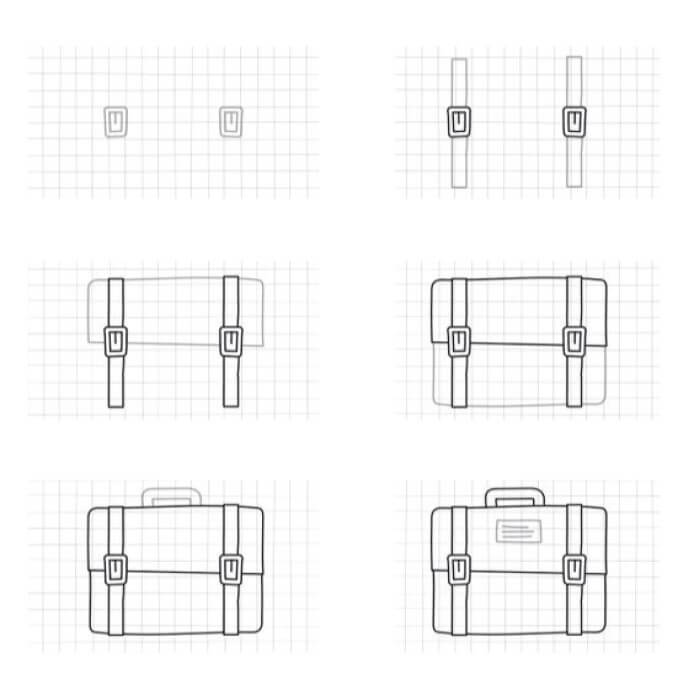 Desenhos de Contorno da bolsa