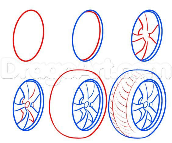Desenhos de Contorno da roda