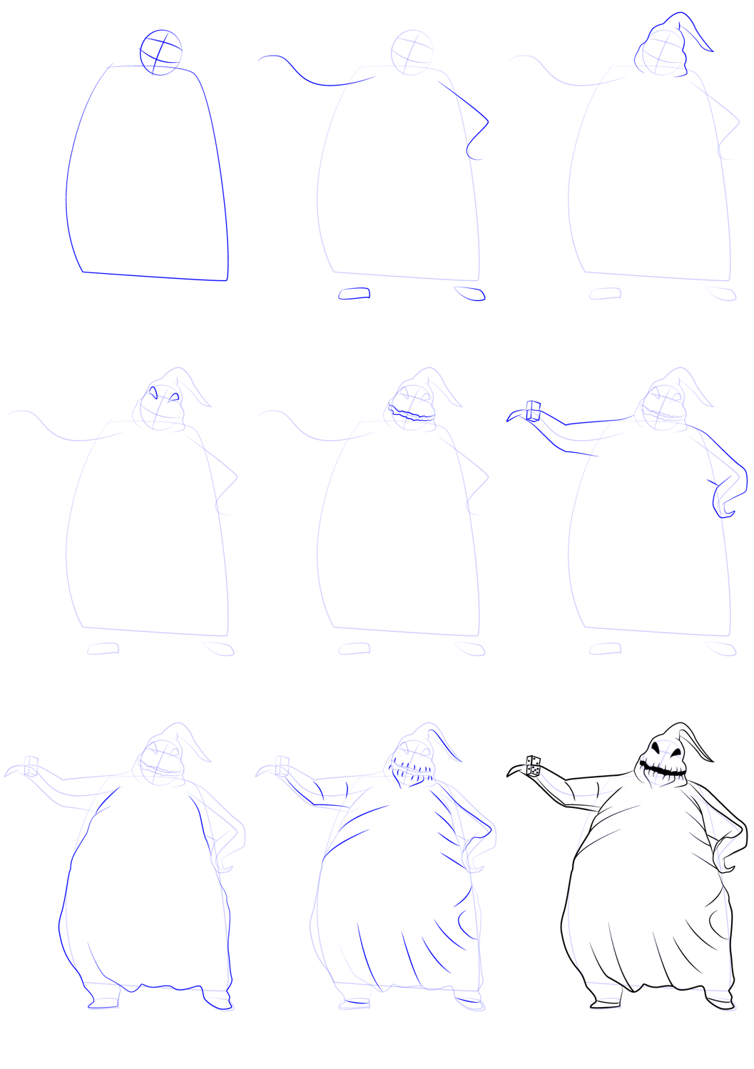 Desenhos de Contorno do Oogie Boogie