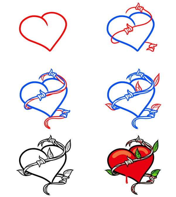 Desenhos de Coração com Espinhos
