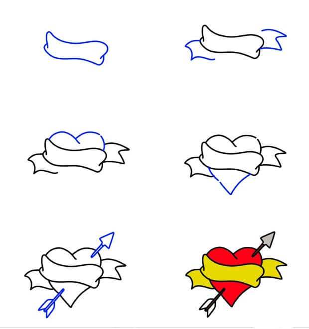 Desenhos de Coração de amor