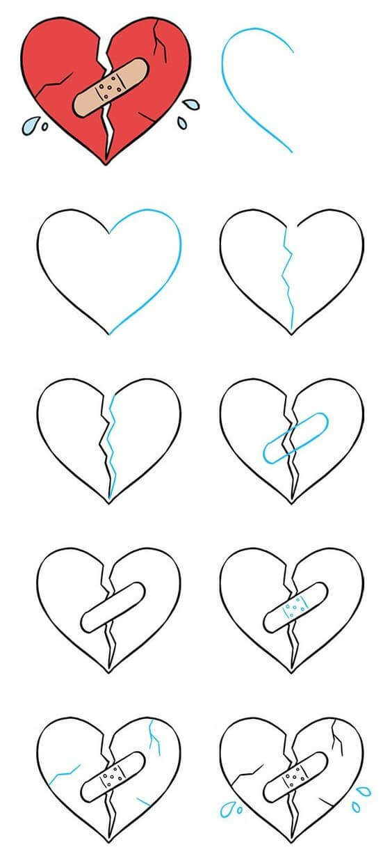Desenhos de Coração Dolorido