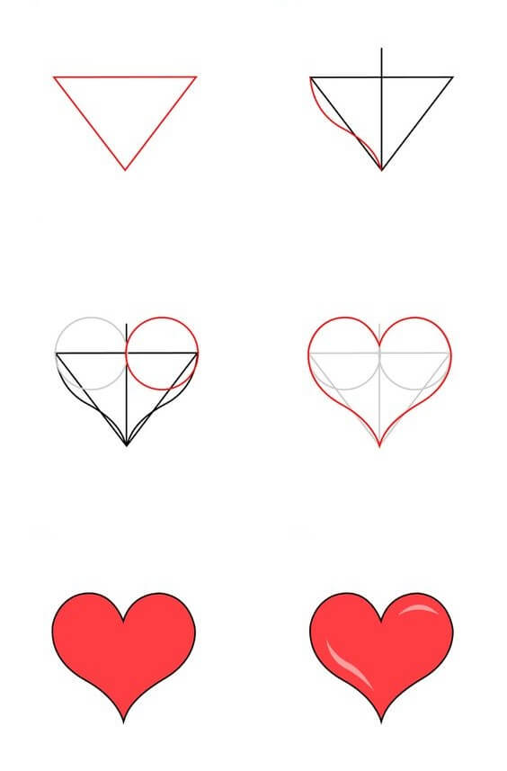 Desenhos de Coração Vermelho