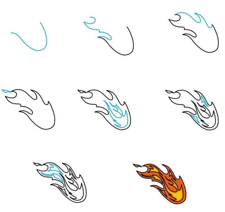 Desenhos de Dança com Fogo