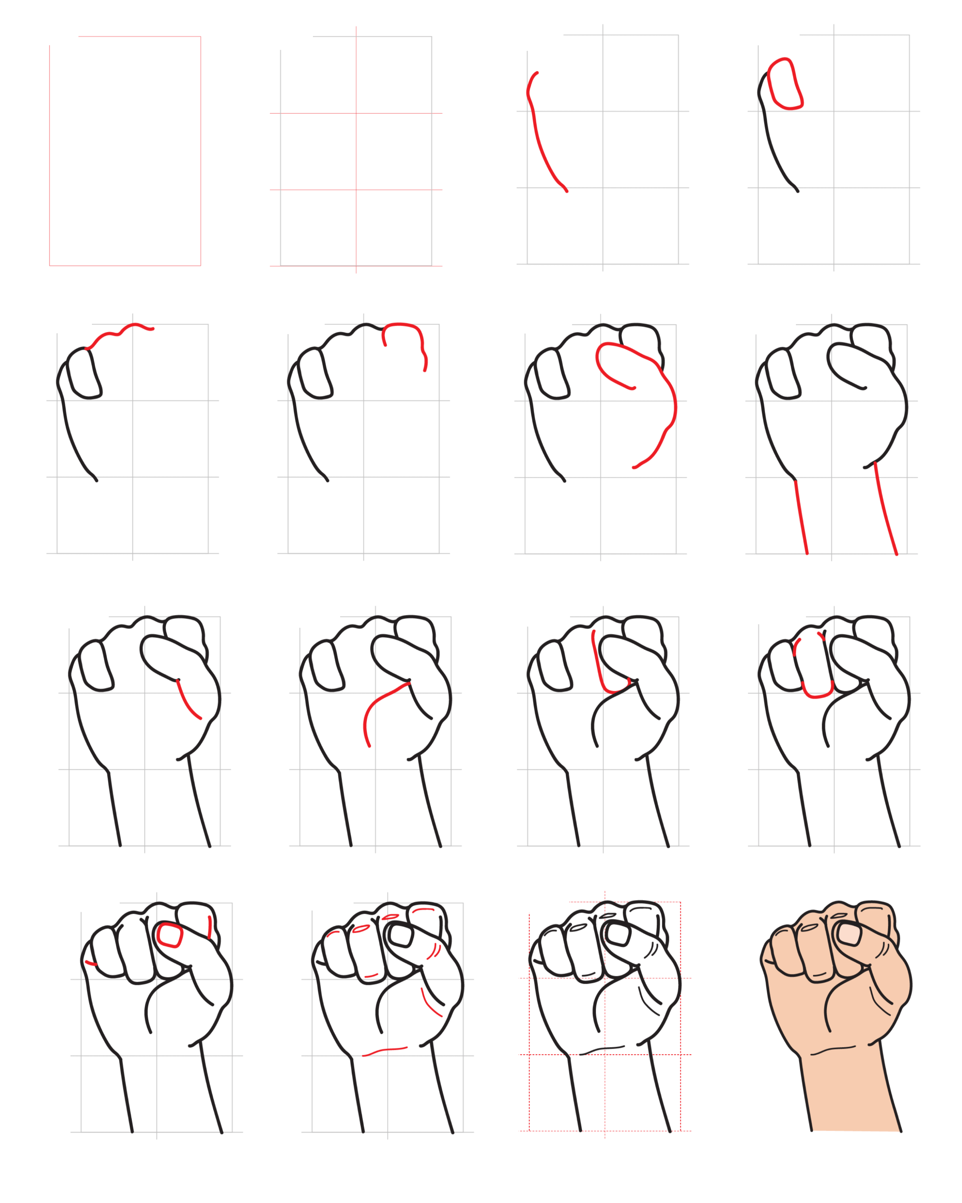 Desenhos de Detalhe do punho