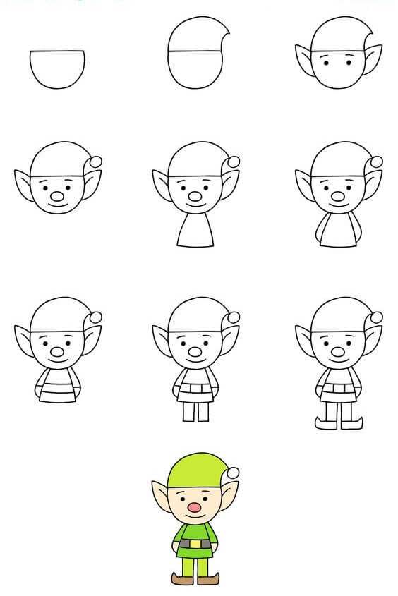 Desenhos de Elfo de Natal