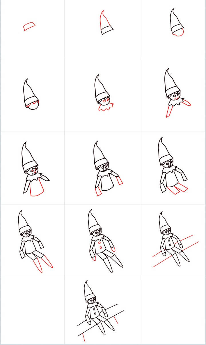Desenhos de Elfo sentado