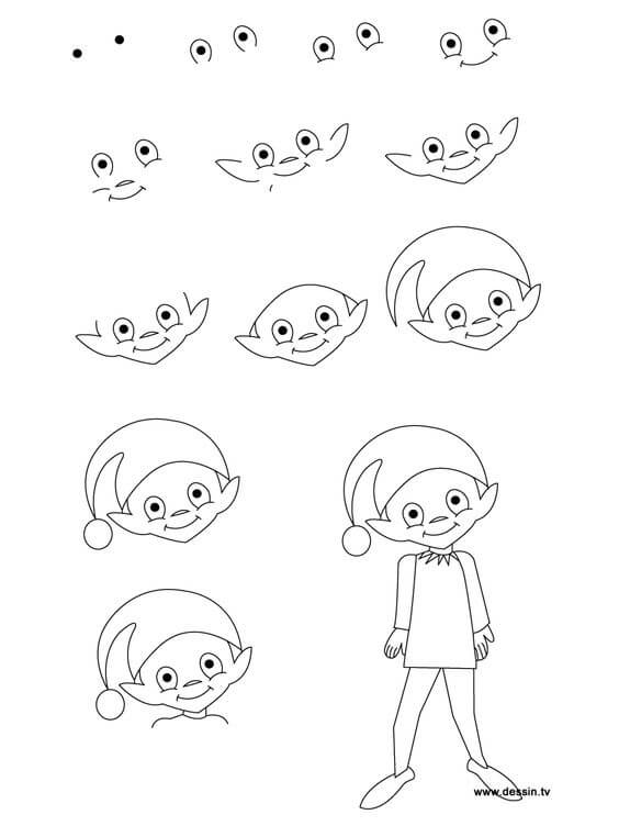 Desenhos de Elfo simples