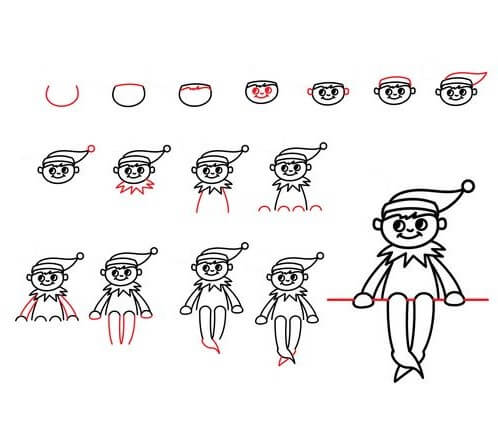 Desenhos de Elfozinho Feliz