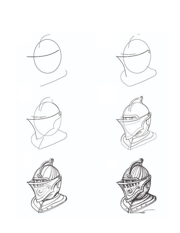 Desenhos de Esboço de cavaleiro