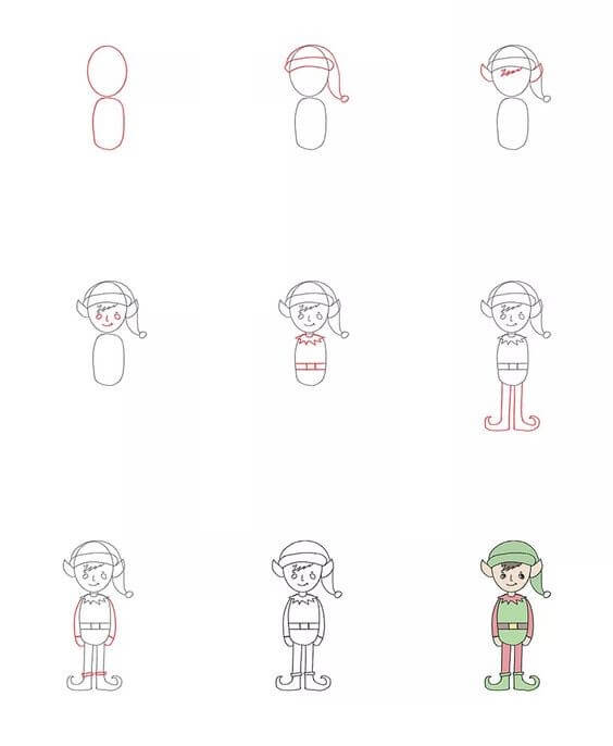 Desenhos de Esboço de Elfo