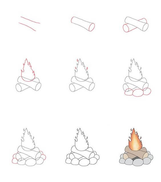 Desenhos de Fogo Ardente Imagem